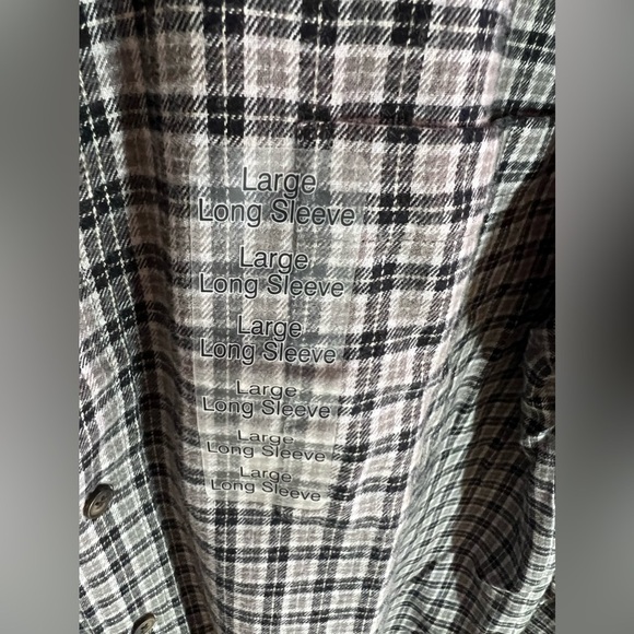 St John’s Bay Shirt ST. JOHN'S BAY mens dress shirt BLACK GREY Large Cotton - Picture 2 of 16